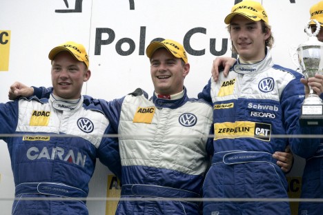 Casper Elgaard som vinder foran Jimmy Johansson (tv.) og Niclas Kentenich (th.)